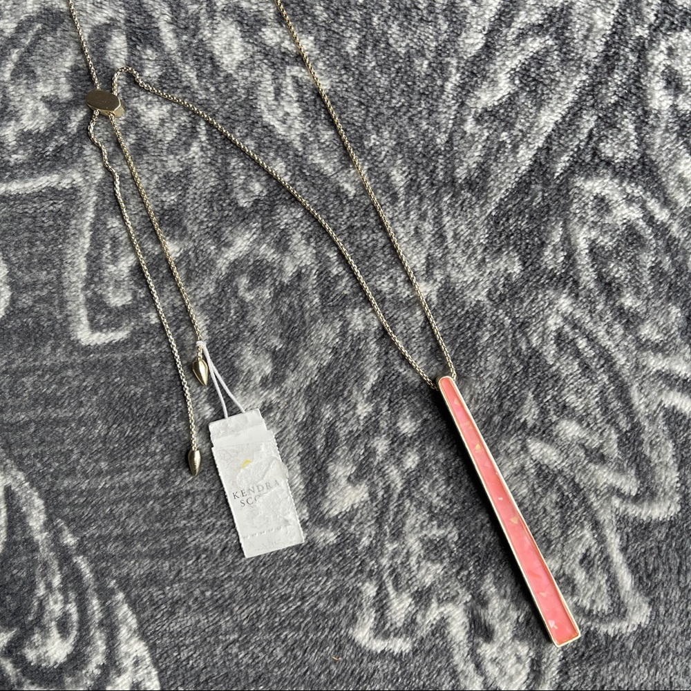 Kendra Scott Pink Bar Necklace